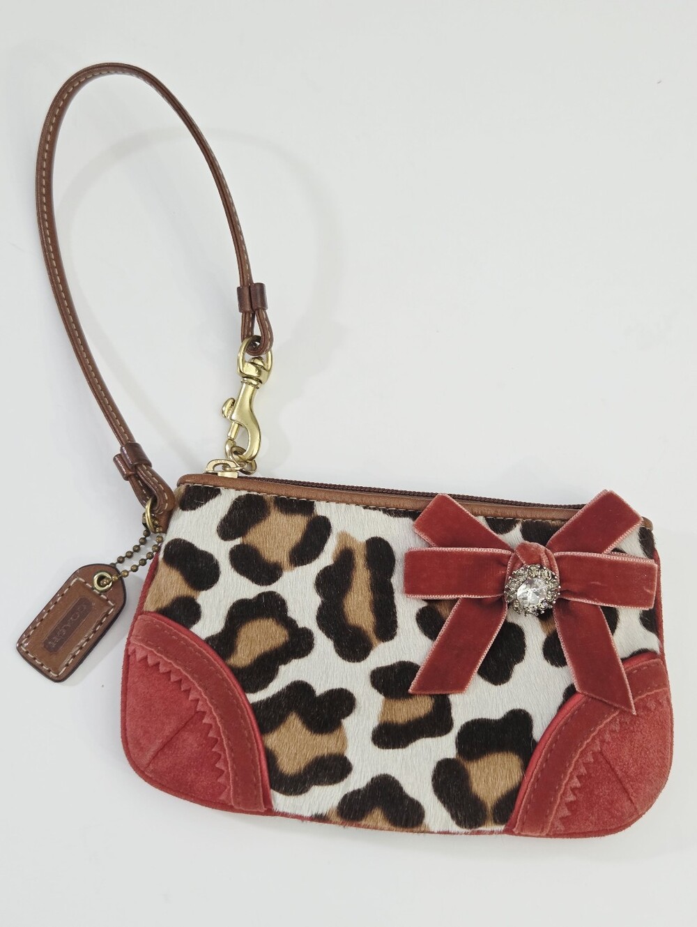 RARE Y2K VINTAGE COACH SOHO OCELOT LEOPARD CALF HAIR WRISTLET